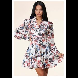 Gardenia Floral Mini Dress